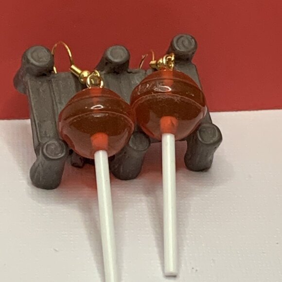Lollipop Earring, Sucker Earring, Funny Food Earring, Candy Earring, Gift Idea - Picture 7 of 8